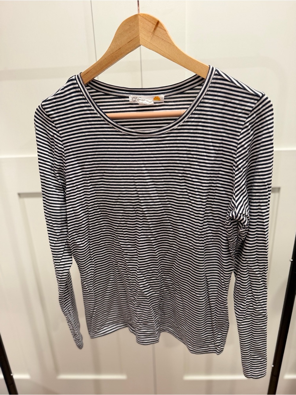 C&C California Black and White Striped Long-Sleeve Tee
